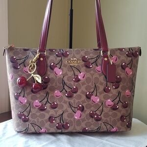 Coach - Cherry Print, Gallery Tote Bag, NWOT